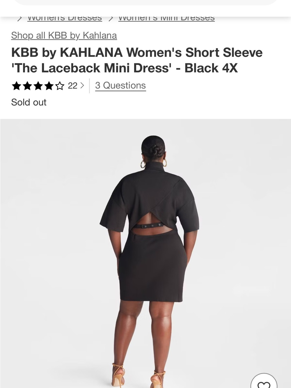 KBB by Kahlana Black Laceback Mini Dress